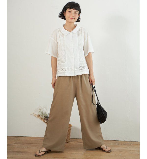 Lbc with Life「レース切り替えシャツ」|シャツ・ブラウス|