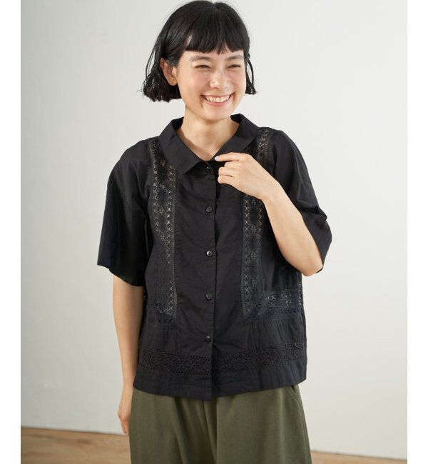 Lbc with Life「レース切り替えシャツ」|シャツ・ブラウス|
