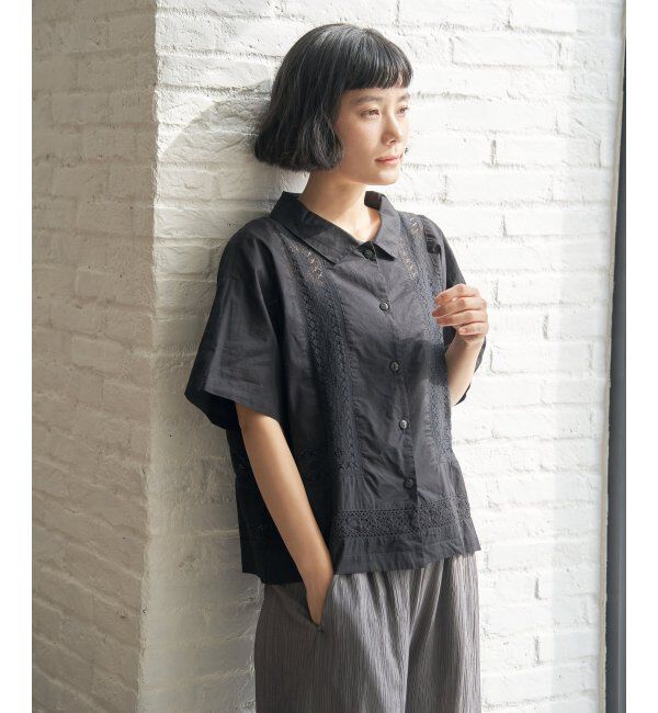 Lbc with Life「レース切り替えシャツ」|シャツ・ブラウス|