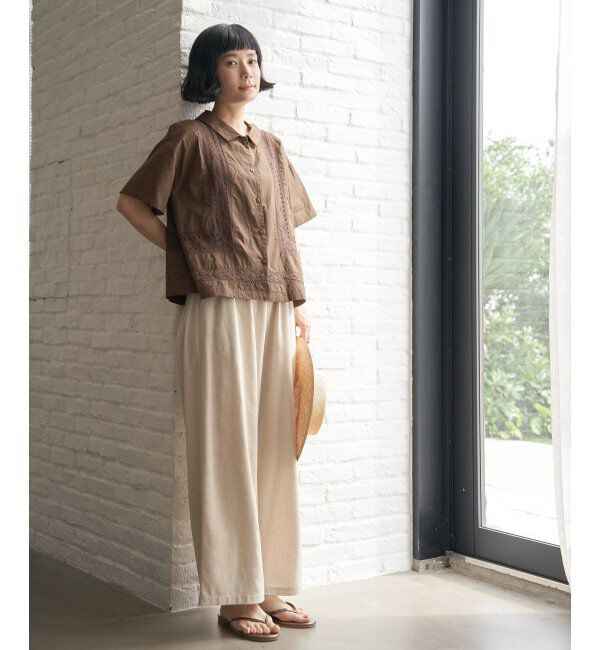 Lbc with Life「レース切り替えシャツ」|シャツ・ブラウス|