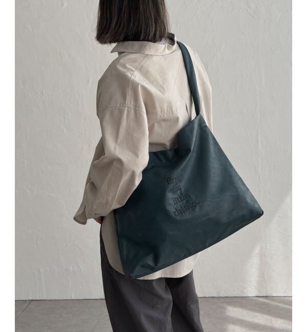 Lbc with Life「洗える合皮ワンショルダーバッグ」|その他|グリーン