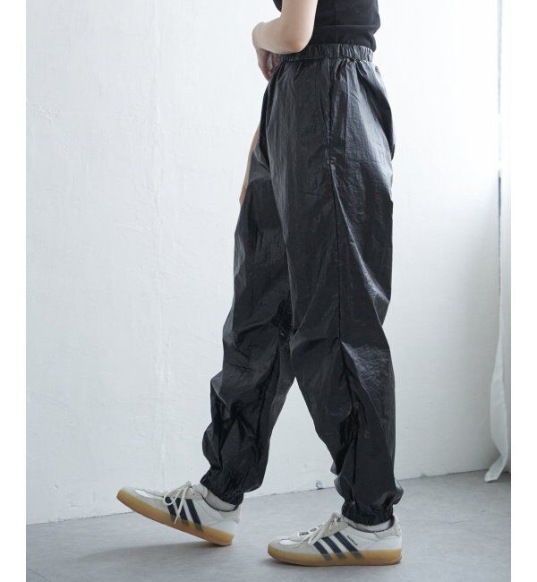 VENCE share style「メタリックパラシュートパンツ」|デニム|