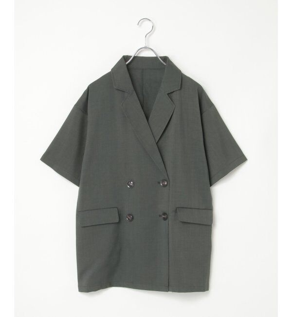 VENCE share style「ヘザーツイルハーフスリーブジャケット」|テーラードジャケット|
