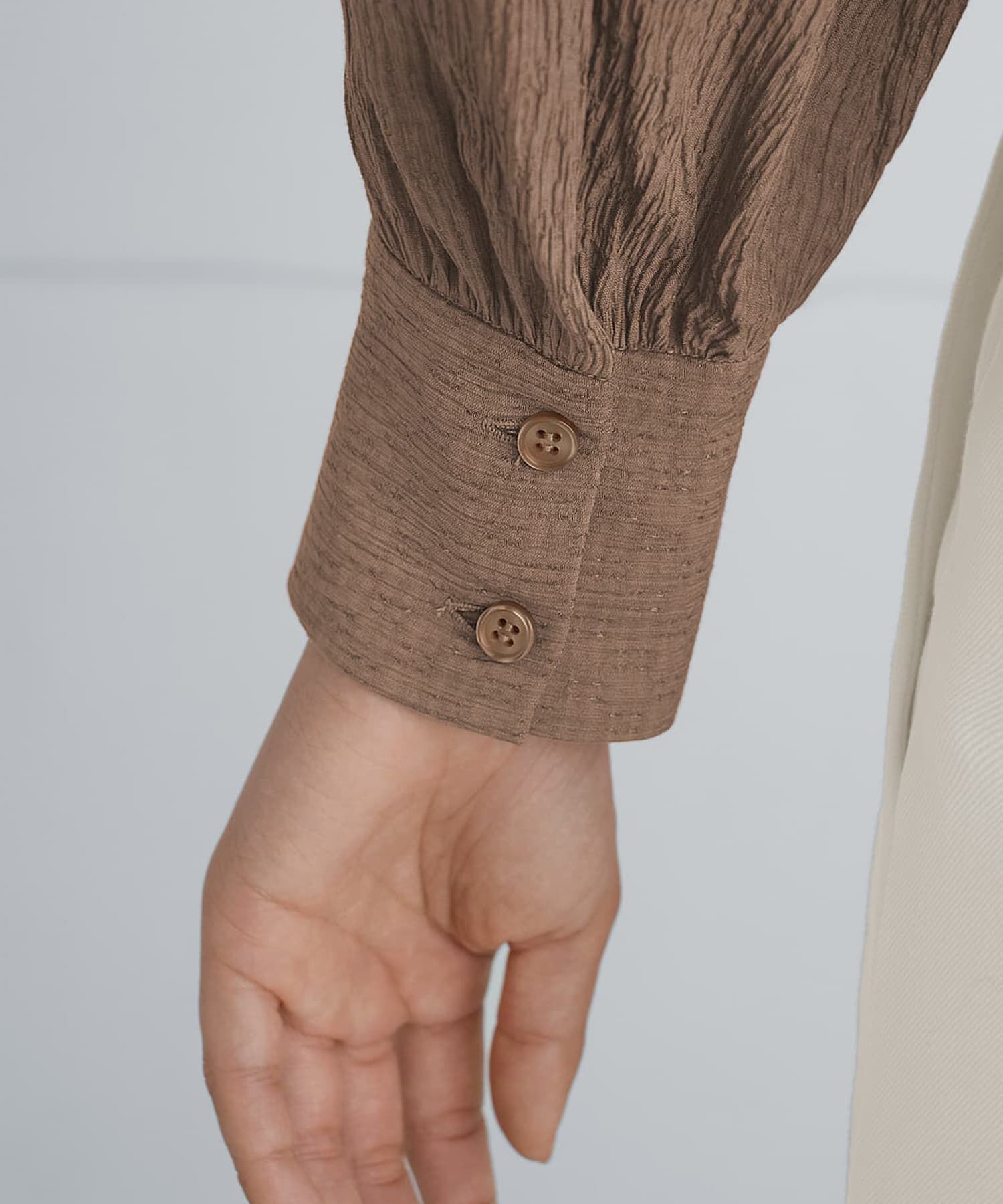 STYLE DELI「ドビーシャツ襟ブラウス」|シャツ・ブラウス|