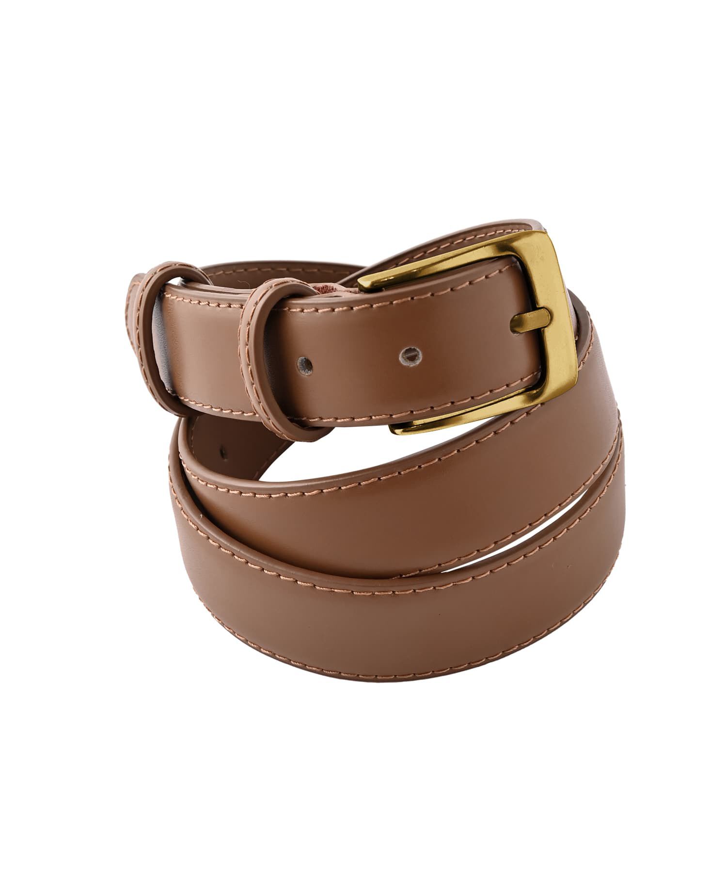 STYLE DELI「【DELI by】ミニマルリアルレザーベルト（ゴールド）」|ベルト|