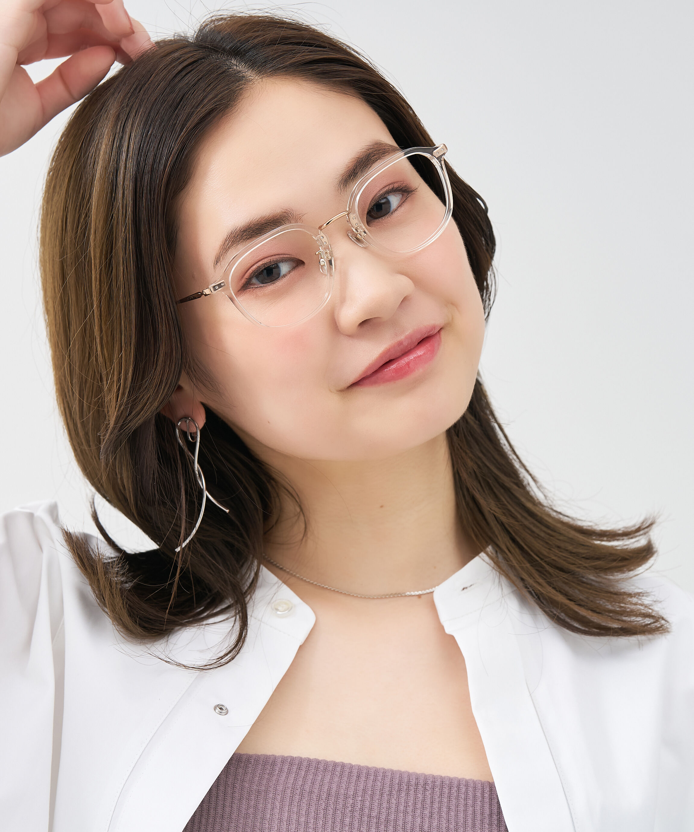  「ウェリントン型 大人可愛いメガネ トレンド感&times;きちんと感のあるデザイン｜黒縁 クリア レンズ交換券付き」|メガネ|