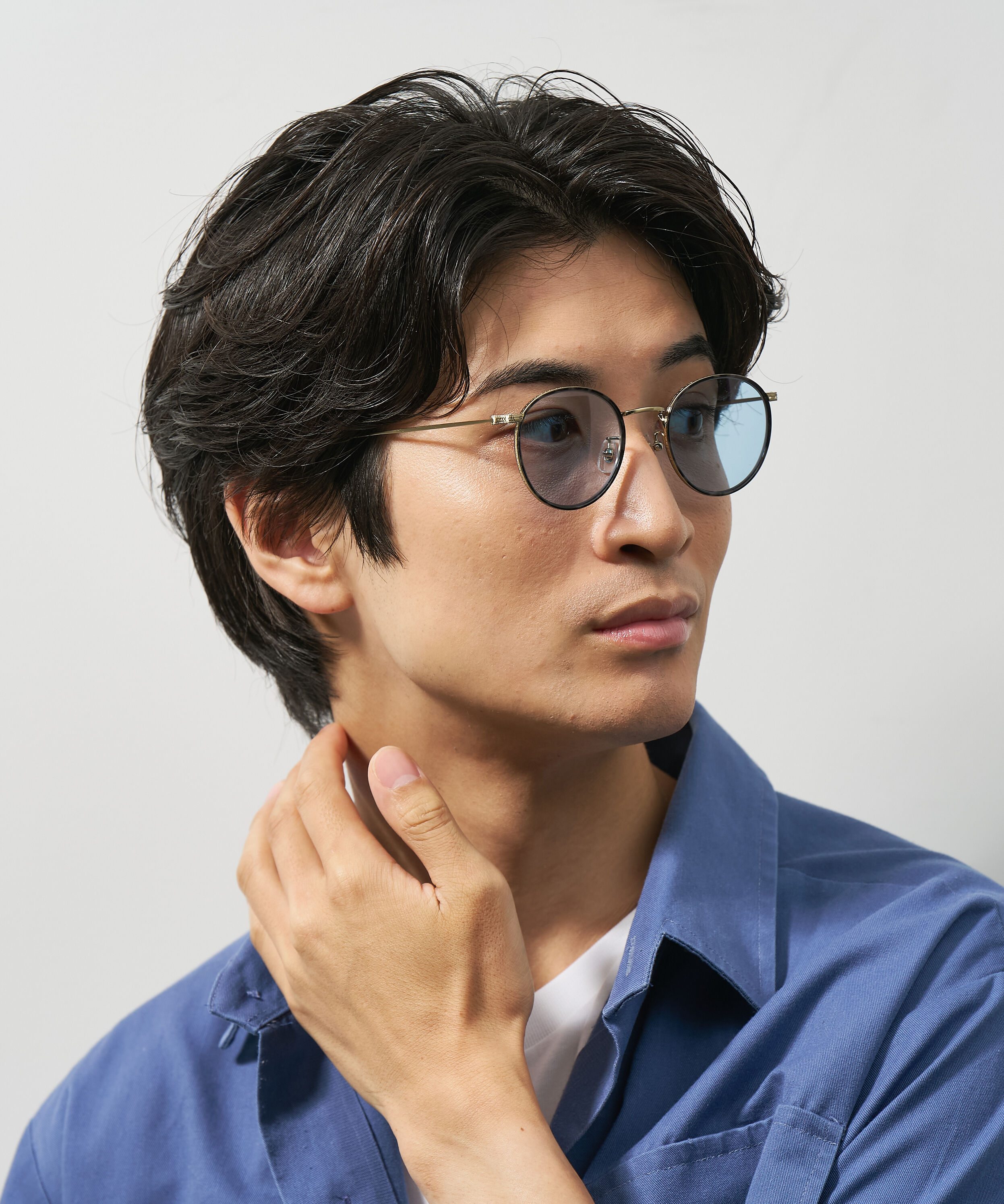  「Zoff | UNITED ARROWS ボストン型 サングラス メタル チタン 軽量 UVカット ユナイテッドアローズ」|サングラス|