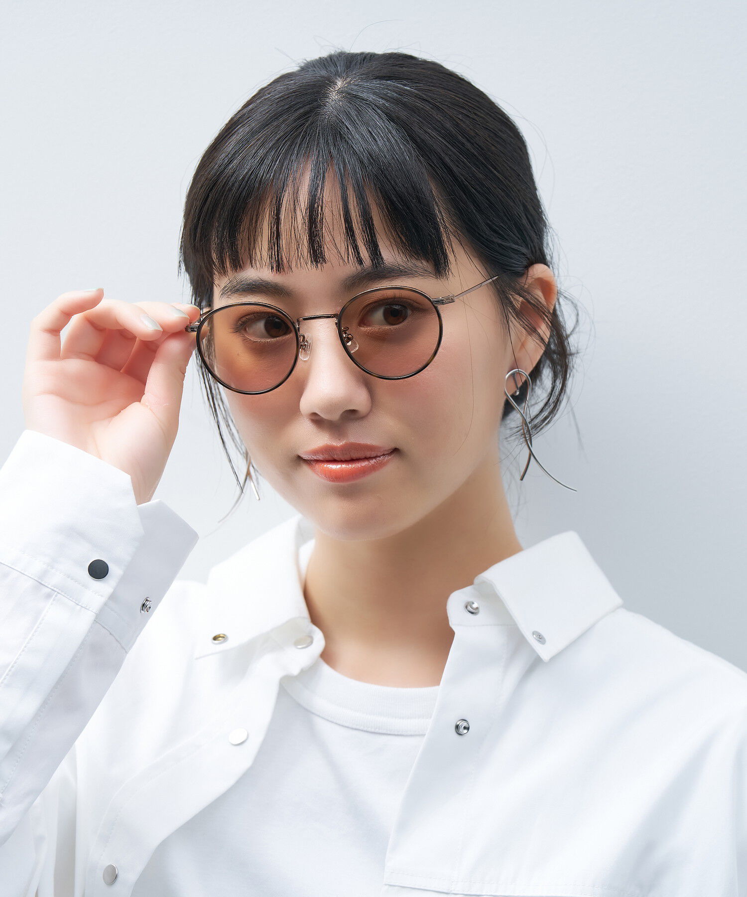  「Zoff | UNITED ARROWS ボストン型 サングラス メタル チタン 軽量 UVカット ユナイテッドアローズ」|サングラス|ブラウン系その他1