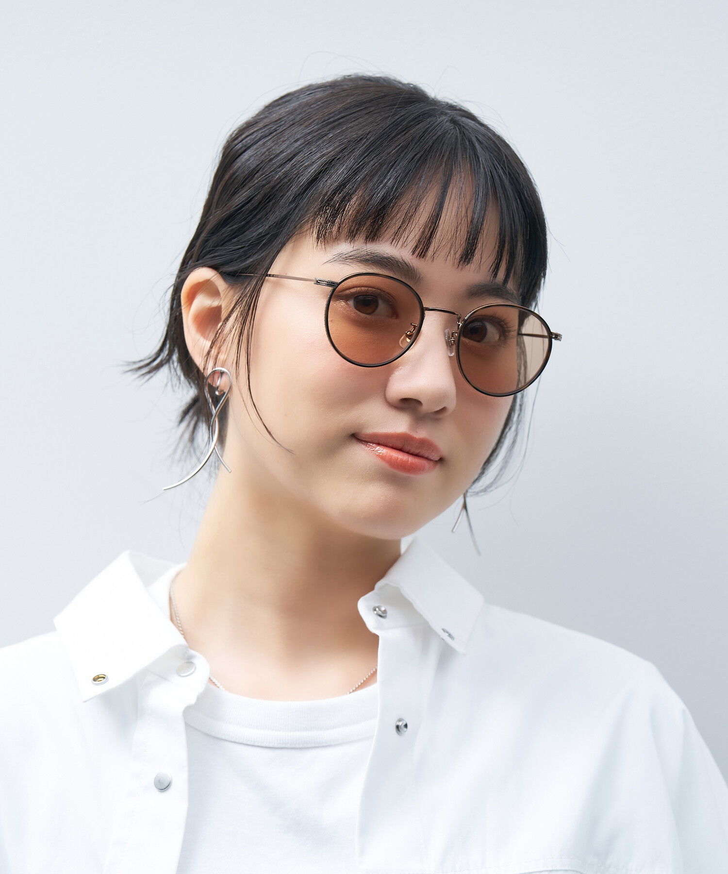  「Zoff | UNITED ARROWS ボストン型 サングラス メタル チタン 軽量 UVカット ユナイテッドアローズ」|サングラス|