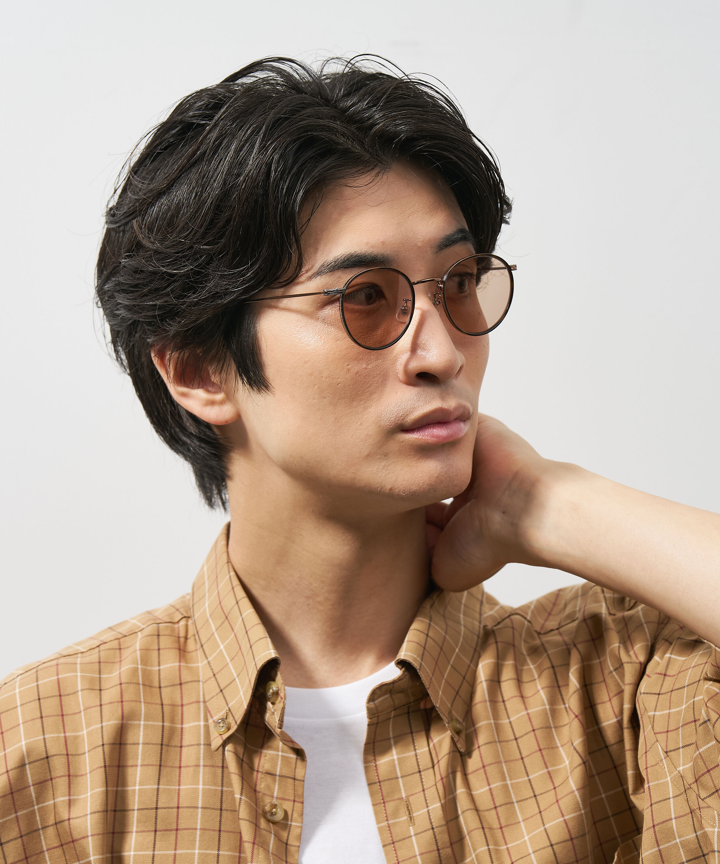  「Zoff | UNITED ARROWS ボストン型 サングラス メタル チタン 軽量 UVカット ユナイテッドアローズ」|サングラス|