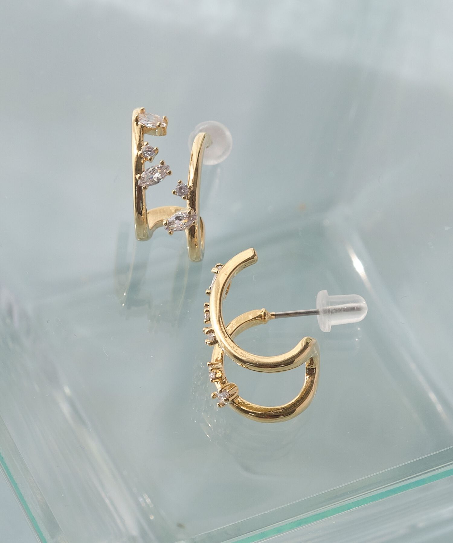 Phoebe「トラバースビジューピアス」|ピアス|