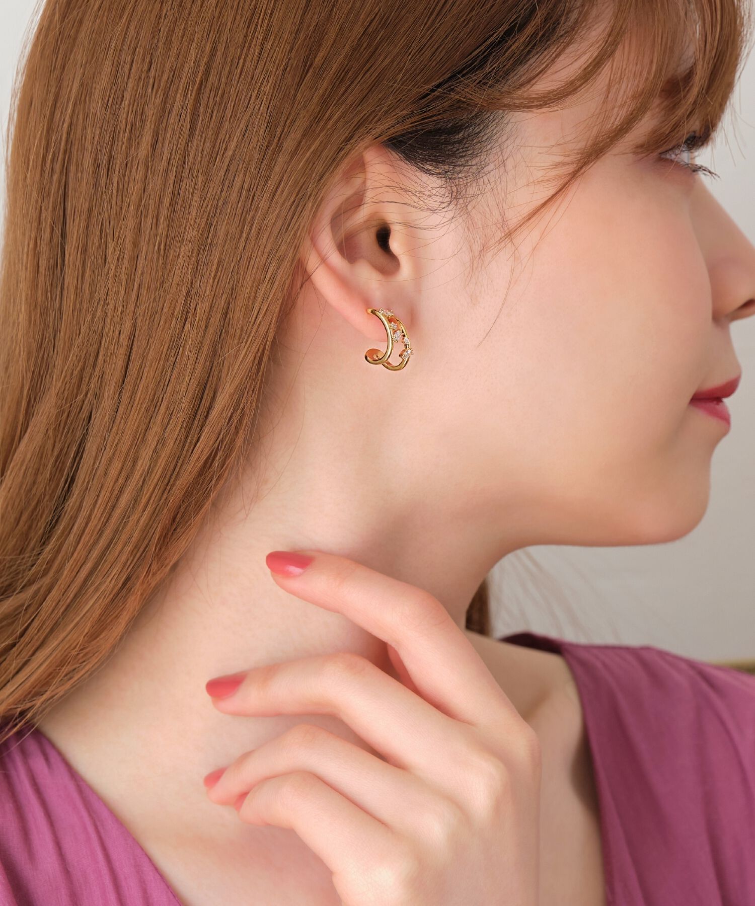 Phoebe「トラバースビジューピアス」|ピアス|