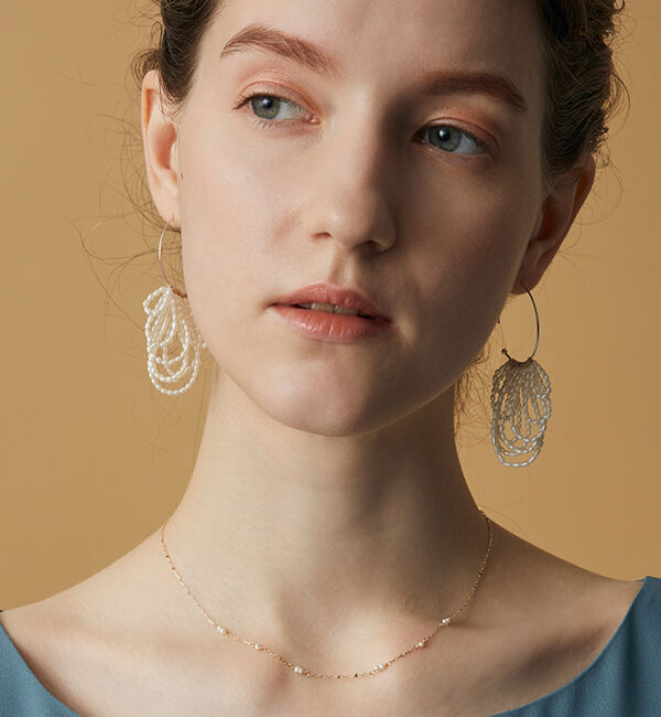 agete「K10パールネックレス」|ネックレス|