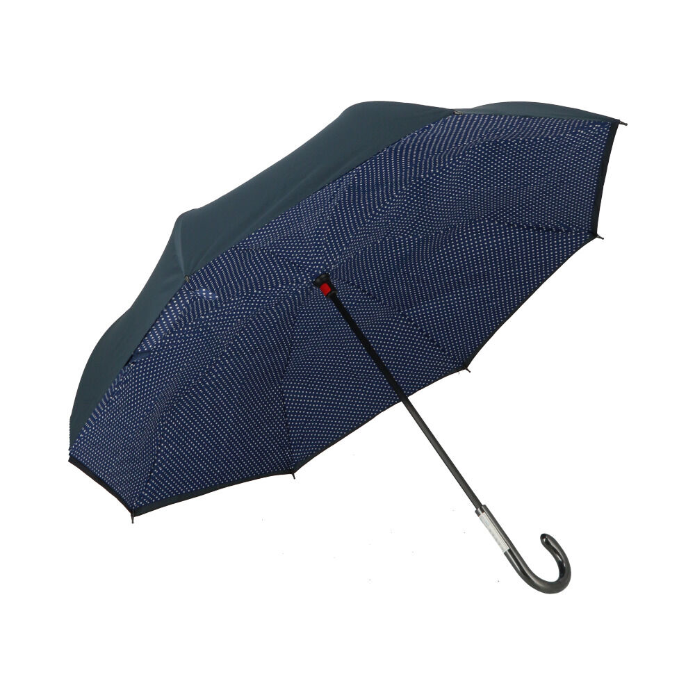 BACKYARD FAMILY「逆さ傘 傘 60cm 通販 レディース メンズ 逆さま傘 長傘 軽量 グラスファイバー骨 大きい」|傘|ブルー2