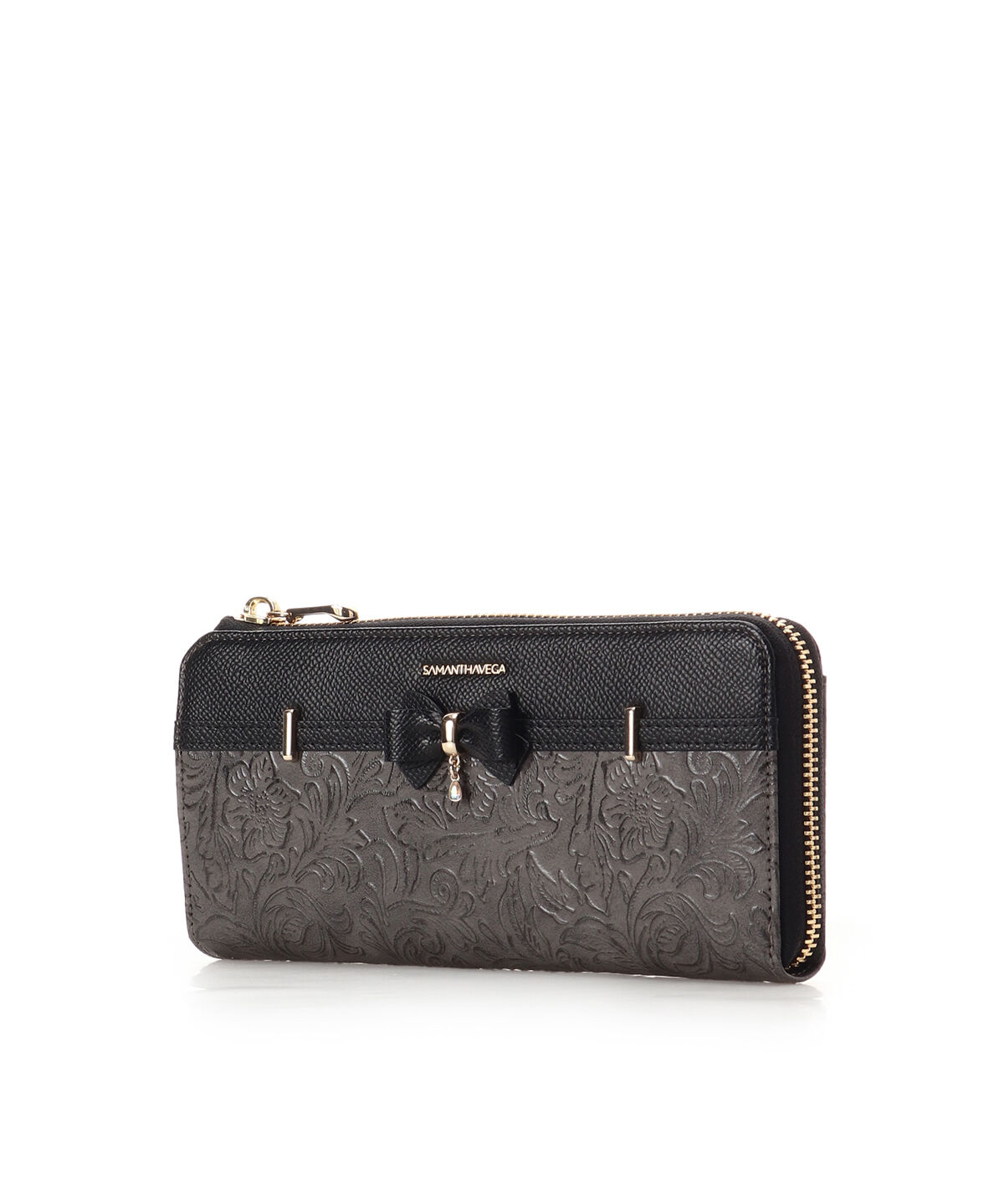 Samantha Vega「フローラルアクセントリボン長財布」|財布|
