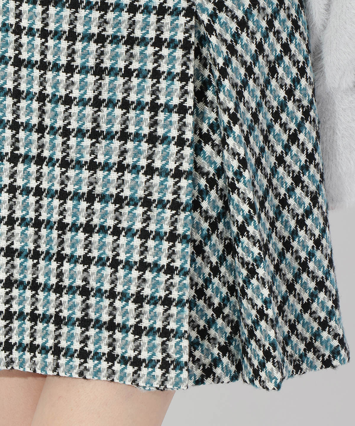 アンドクチュール「カラー千鳥ツイードミニスカート」|台形|
