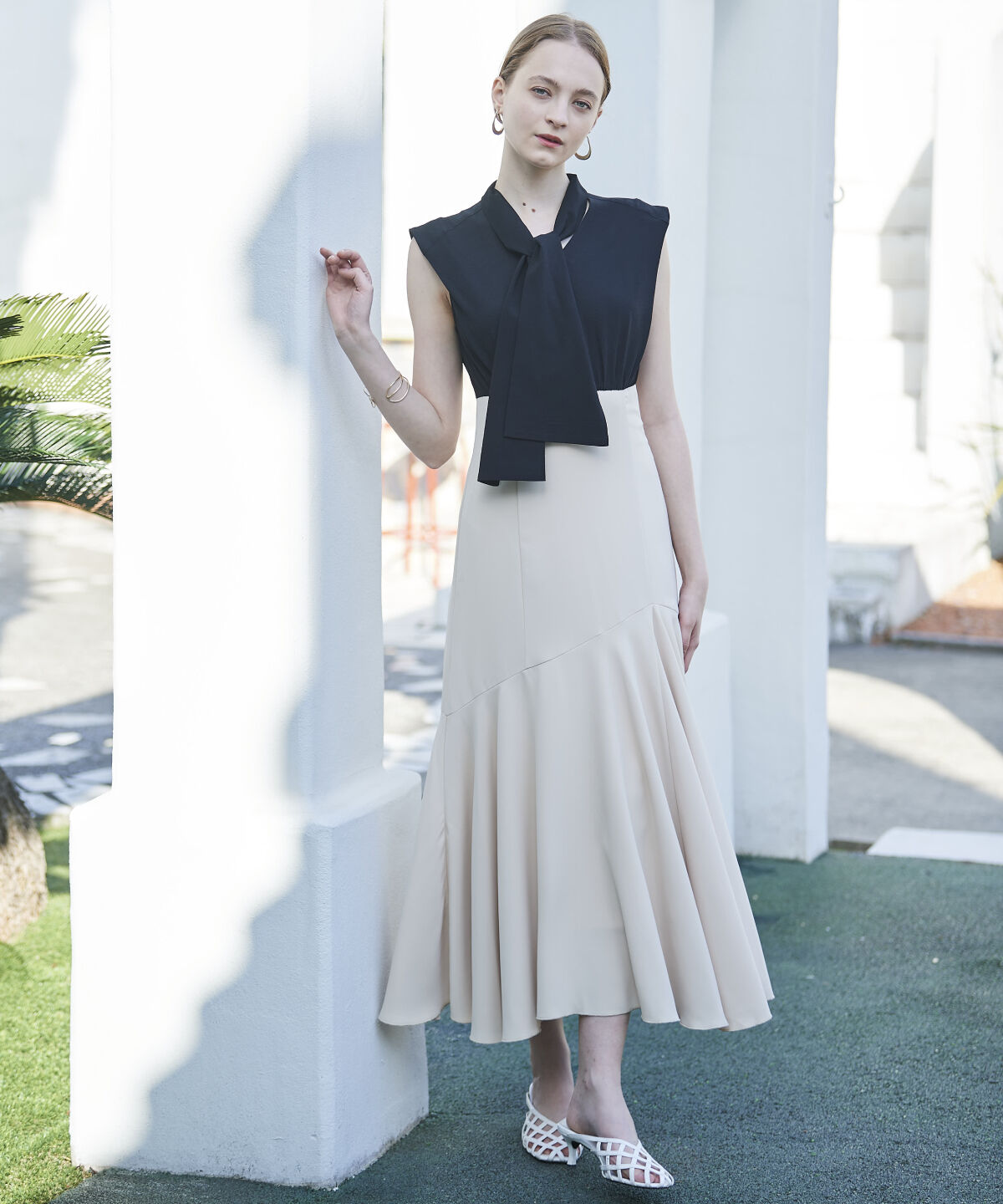 アンドクチュール「ボウタイ付きマーメイドドレス」|ドレス|