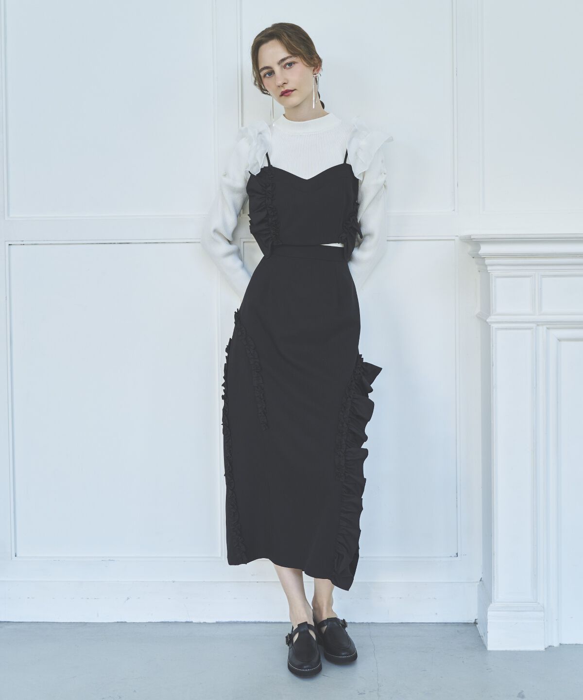 アンドクチュール「アシメフリルセットアップ」|ワンピース|