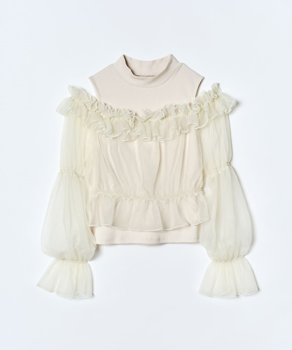 REDYAZEL「チュールドッキングニット」|シャツ・ブラウス|