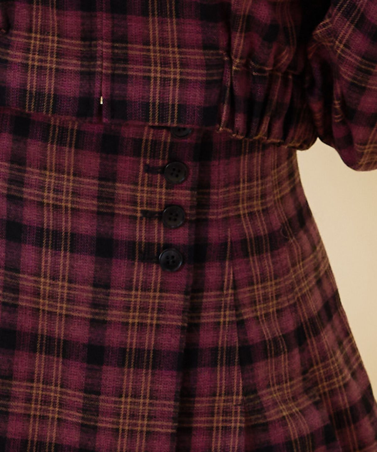 REDYAZEL「ハイウエストチェックミニスカート」|フレア|