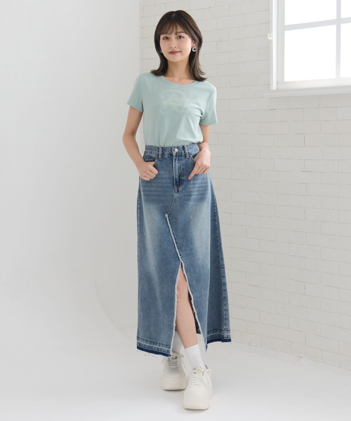 REDYAZEL「チュールフリルRAロゴTシャツ」|Tシャツ・カットソー|