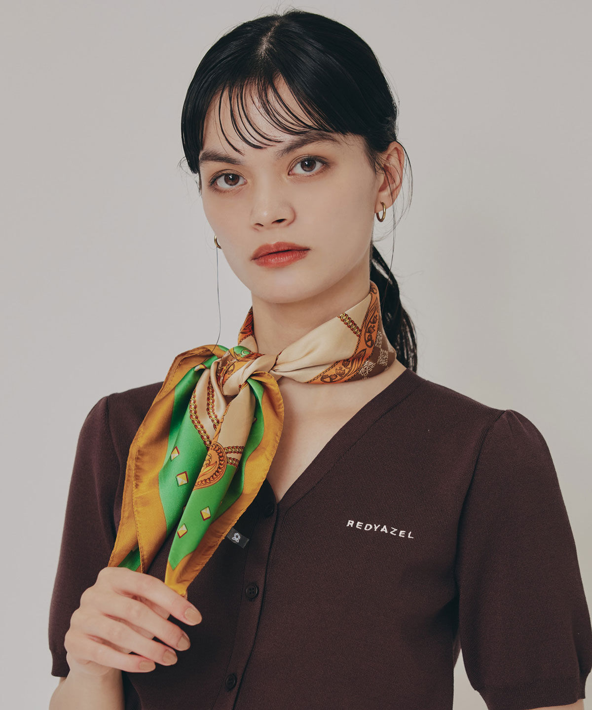 REDYAZEL「テディベアチェーンスカーフ」|マフラー|千鳥(小)