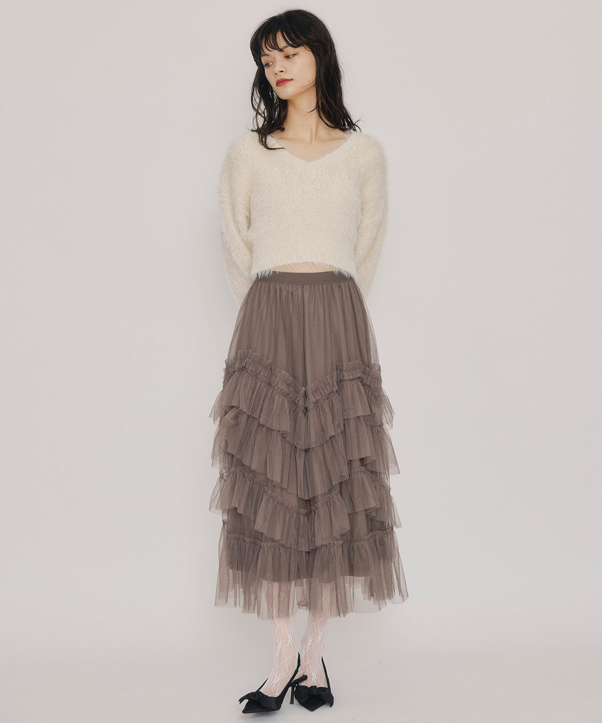 REDYAZEL「ラメシャギーニットプルオーバー」|ニット・セーター|