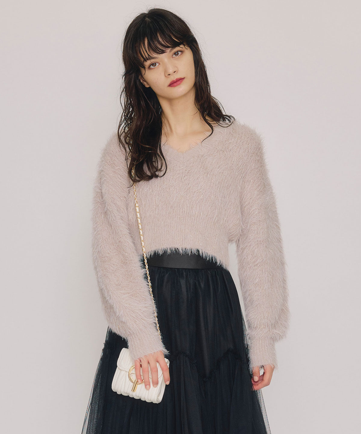 REDYAZEL「ラメシャギーニットプルオーバー」|ニット・セーター|