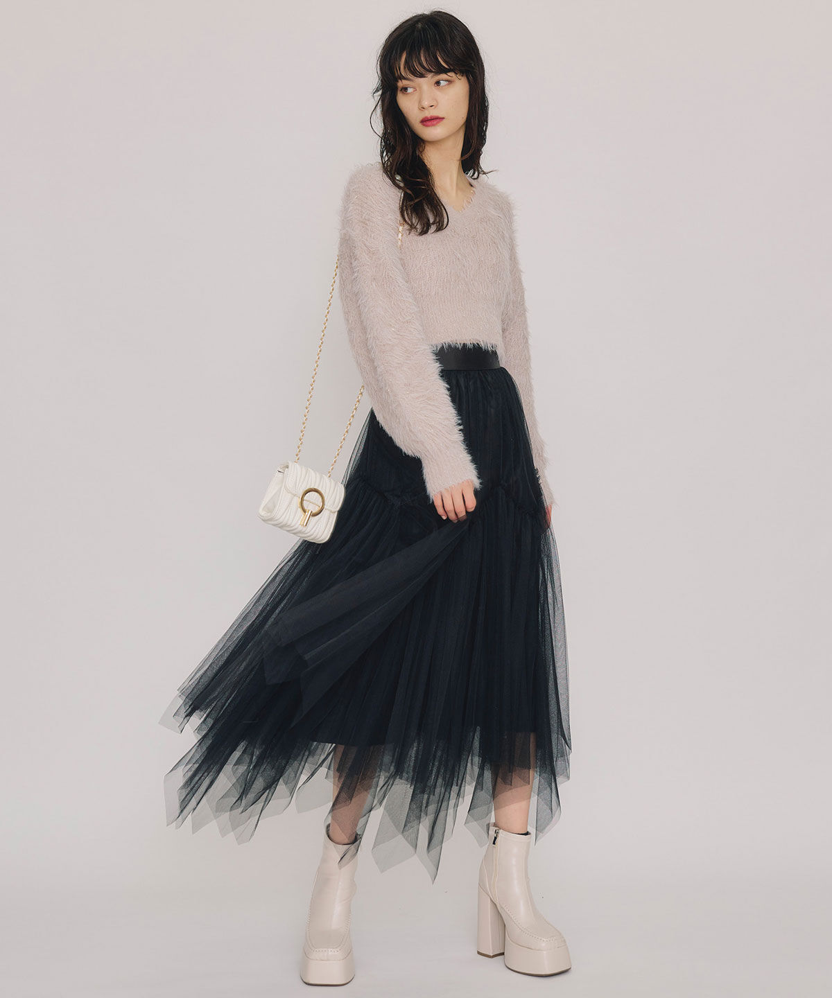 REDYAZEL「ラメシャギーニットプルオーバー」|ニット・セーター|