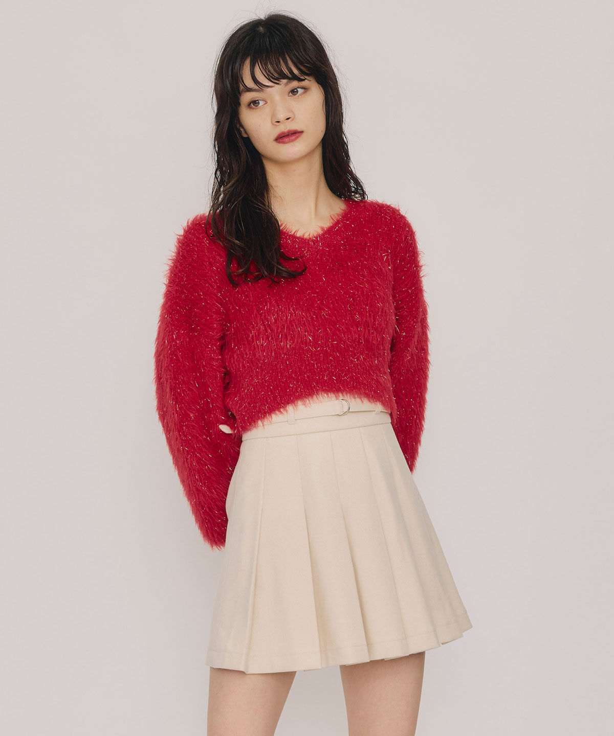 REDYAZEL「ラメシャギーニットプルオーバー」|ニット・セーター|