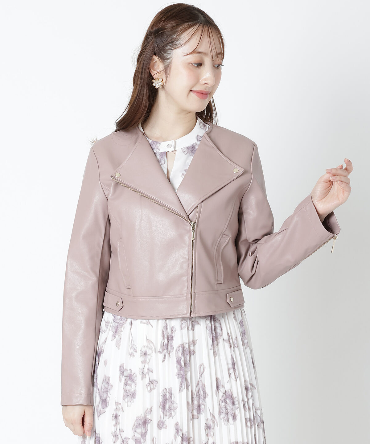 WILLSELECTION「ノーカラーライダースジャケット」|ライダースジャケット|