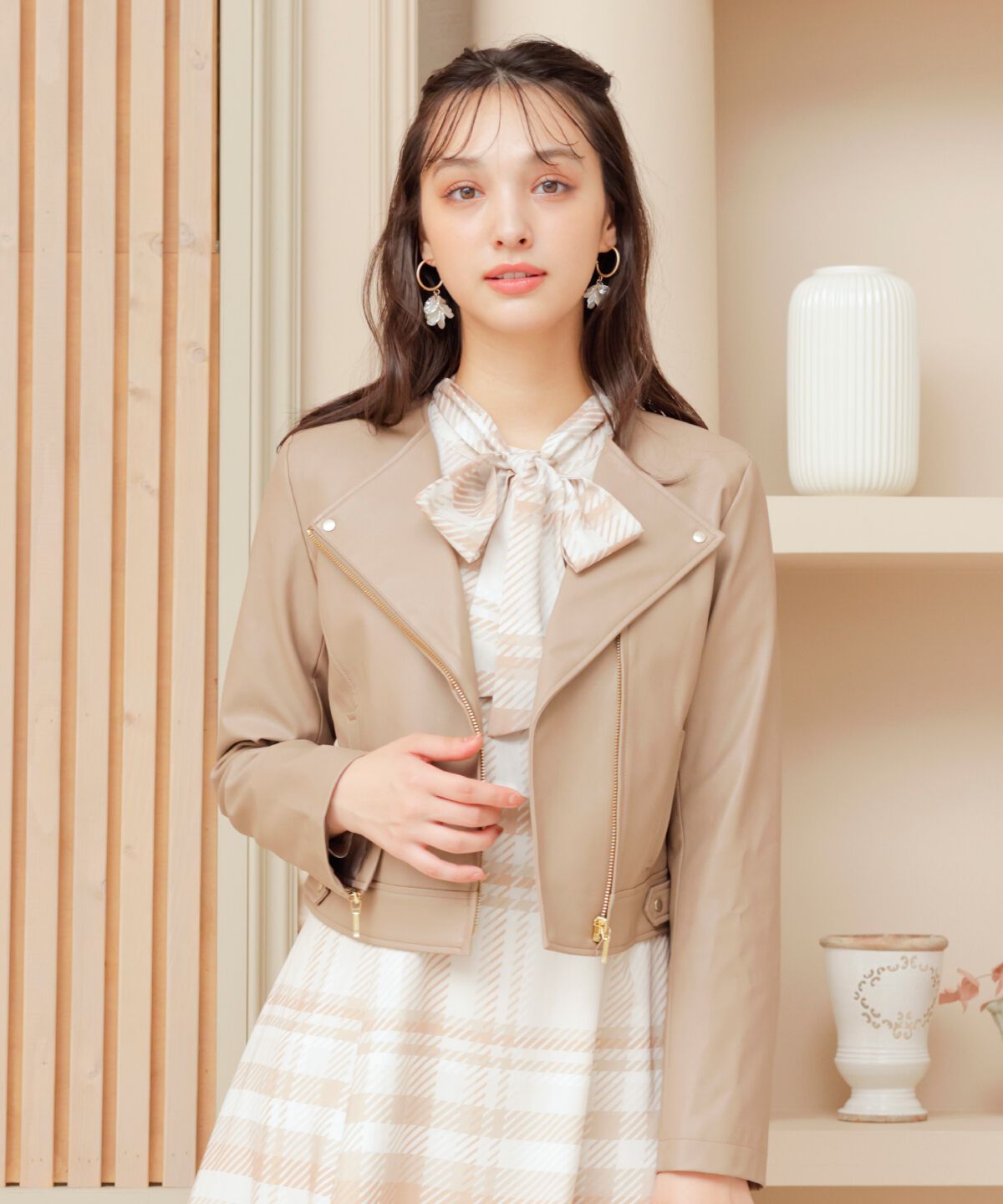 WILLSELECTION「ノーカラーライダースジャケット」|ライダースジャケット|