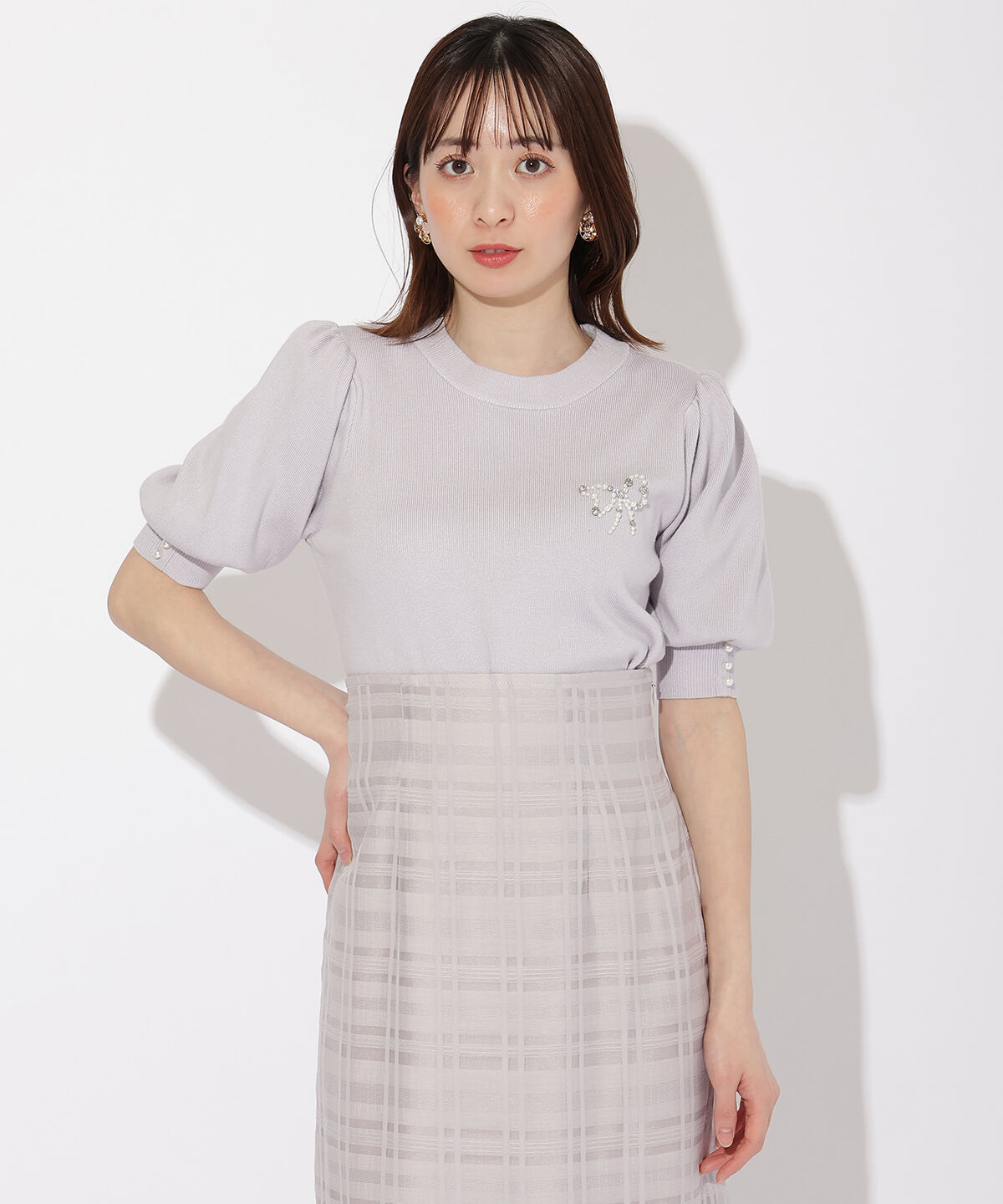 WILLSELECTION「リボンモチーフニットプルオーバー」|ニット・セーター|