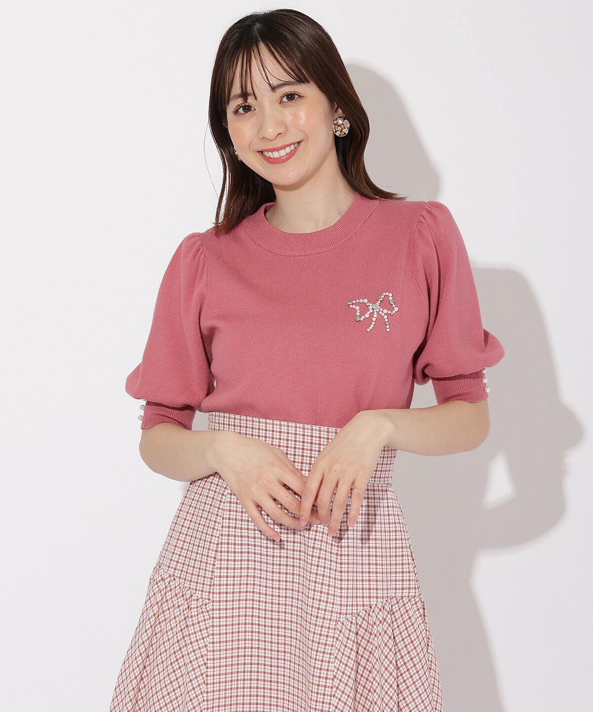 WILLSELECTION「リボンモチーフニットプルオーバー」|ニット・セーター|