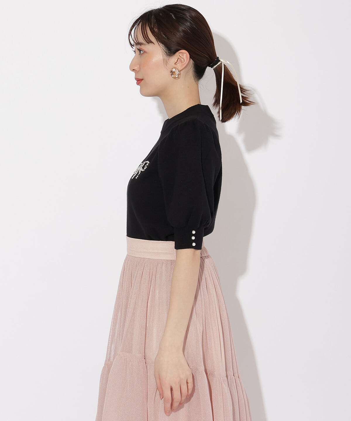 WILLSELECTION「リボンモチーフニットプルオーバー」|ニット・セーター|