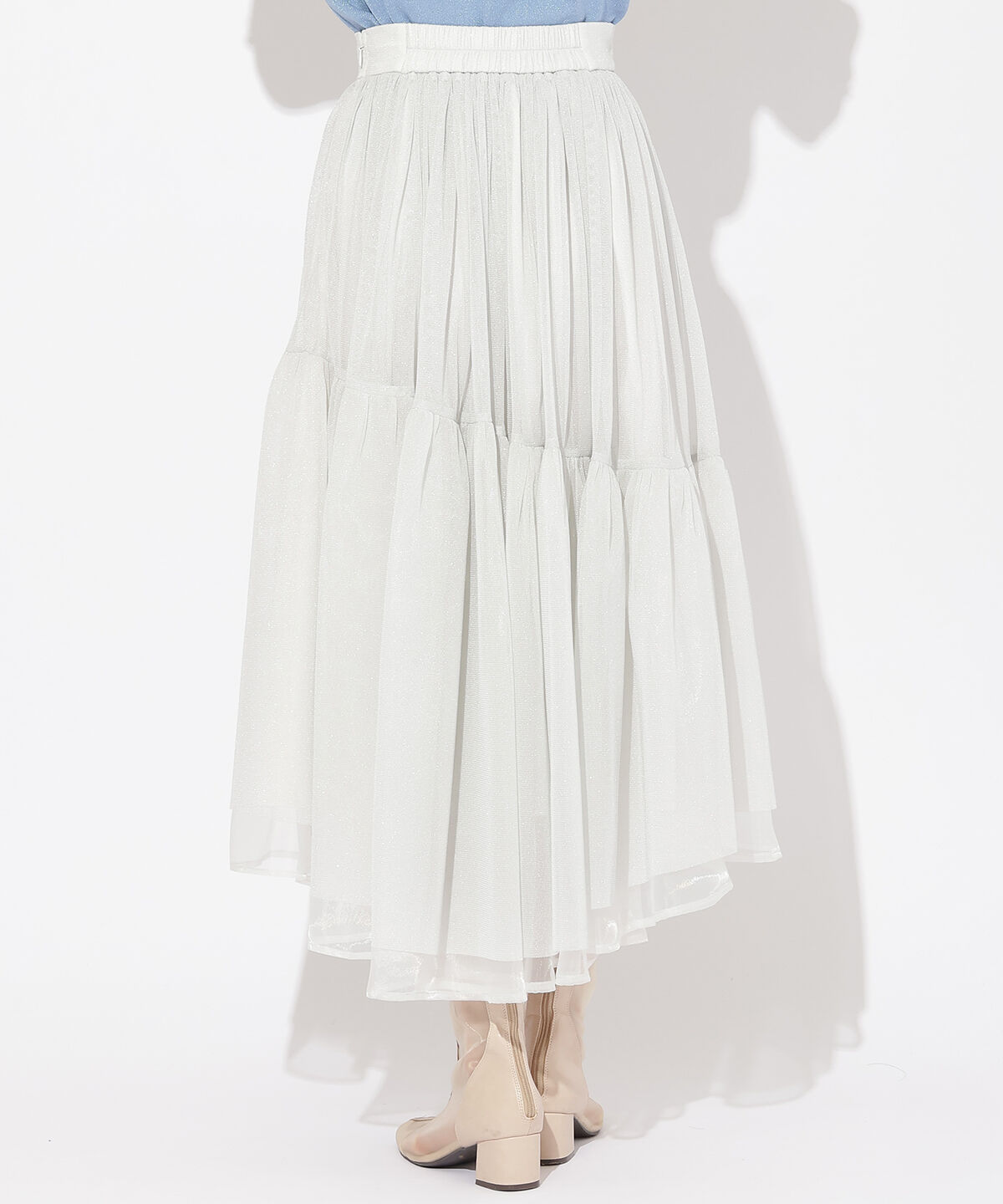 WILLSELECTION「ラメチュールボリュームスカート」|フレア|