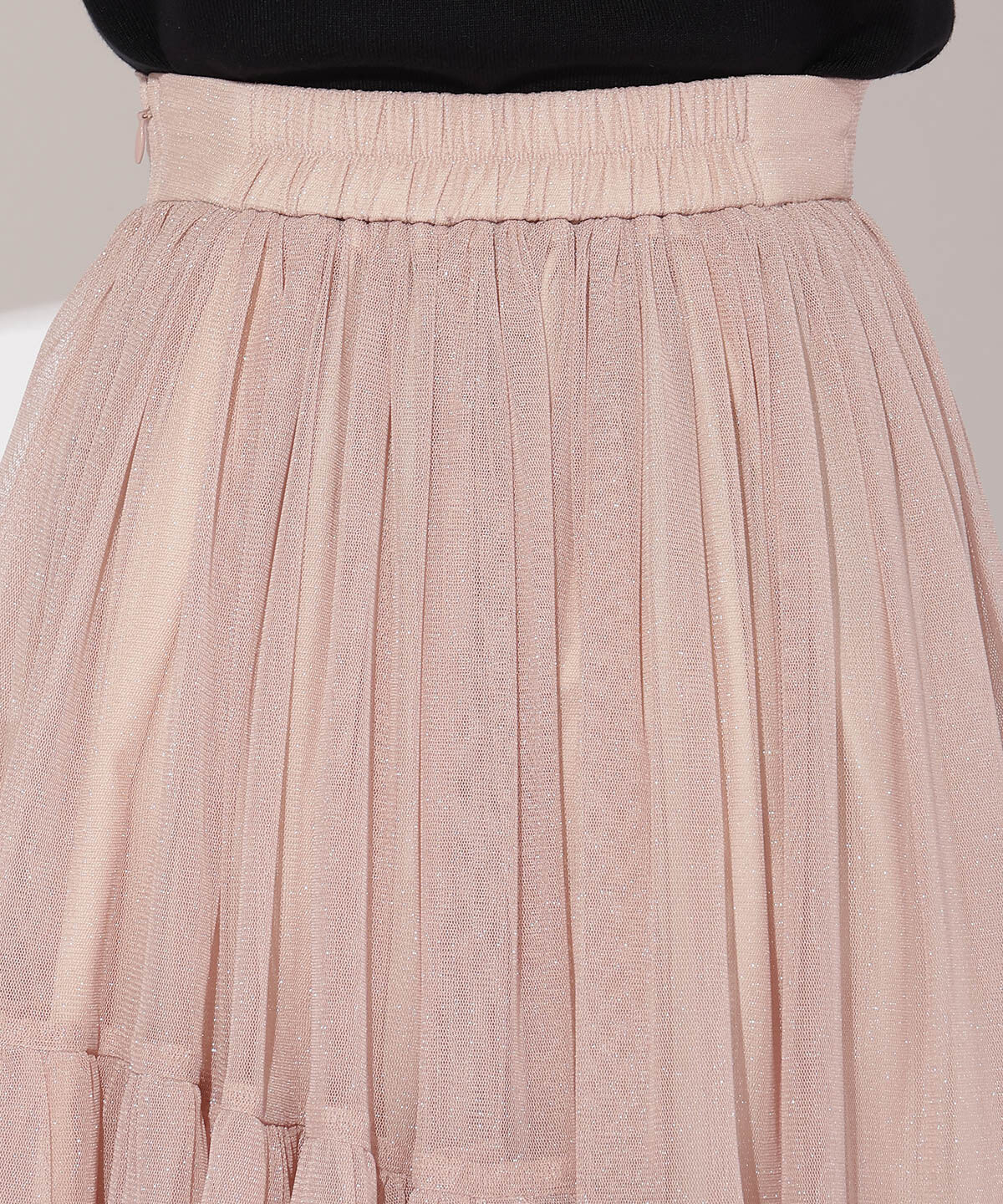 WILLSELECTION「ラメチュールボリュームスカート」|フレア|