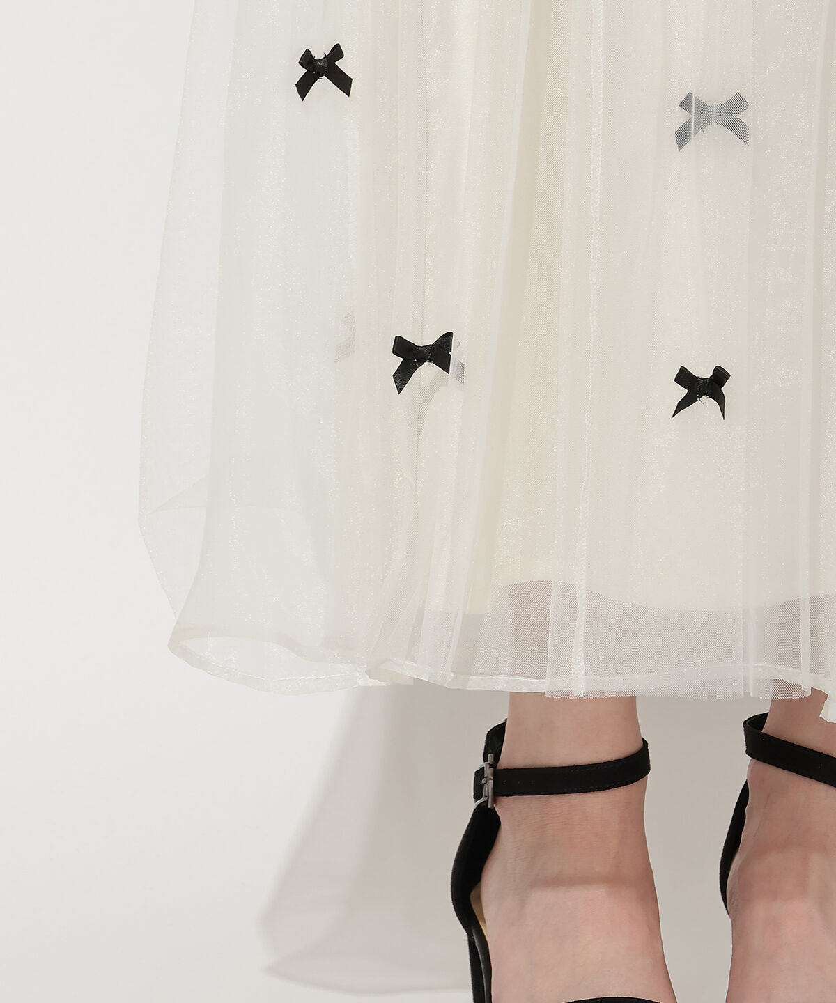 WILLSELECTION「リボンデザインチュールスカート」|フレア|