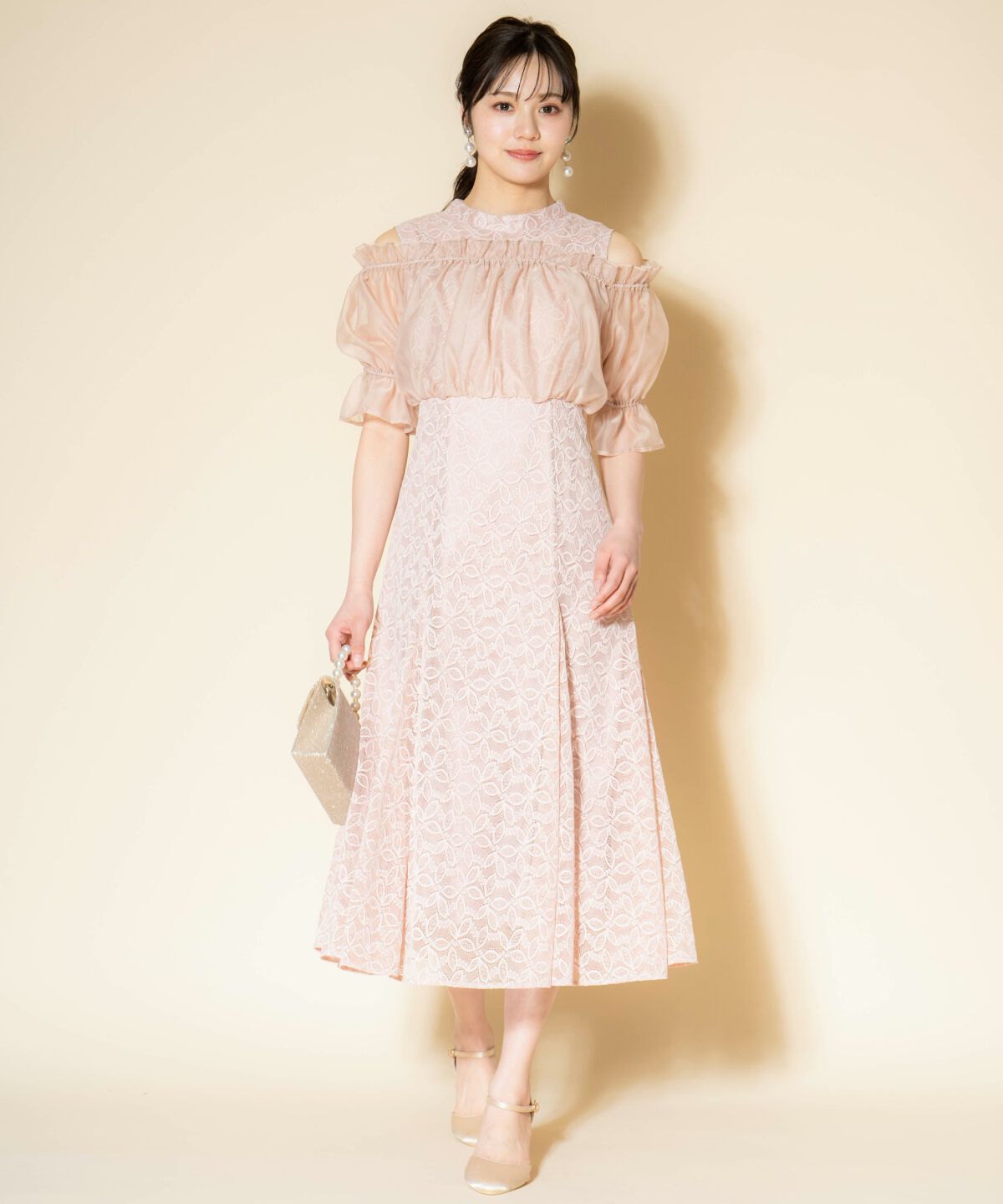 WILLSELECTION「オフショルレースドレス」|ドレス|