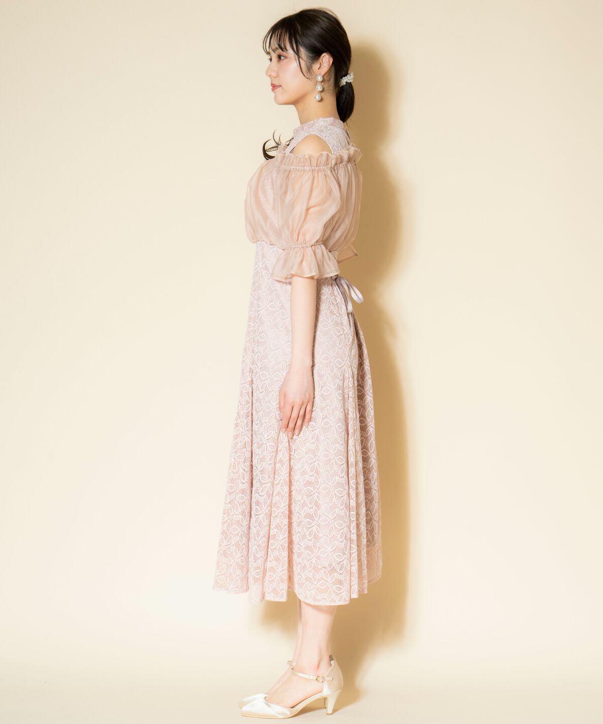 WILLSELECTION「オフショルレースドレス」|ドレス|