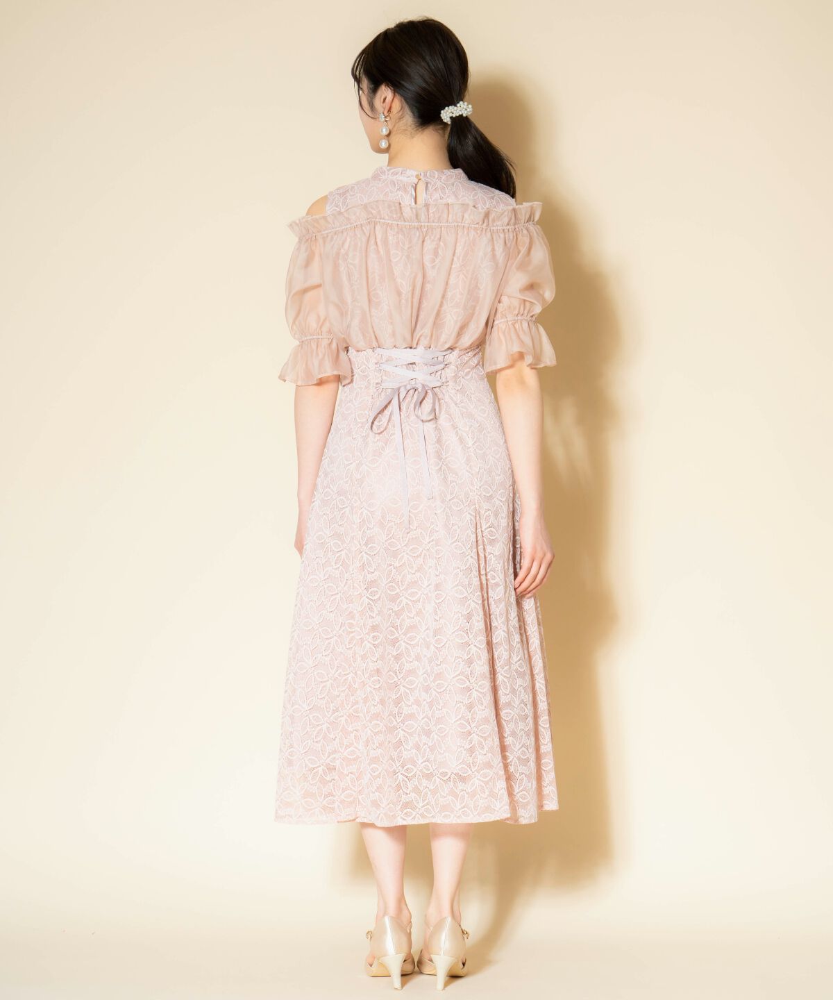 WILLSELECTION「オフショルレースドレス」|ドレス|