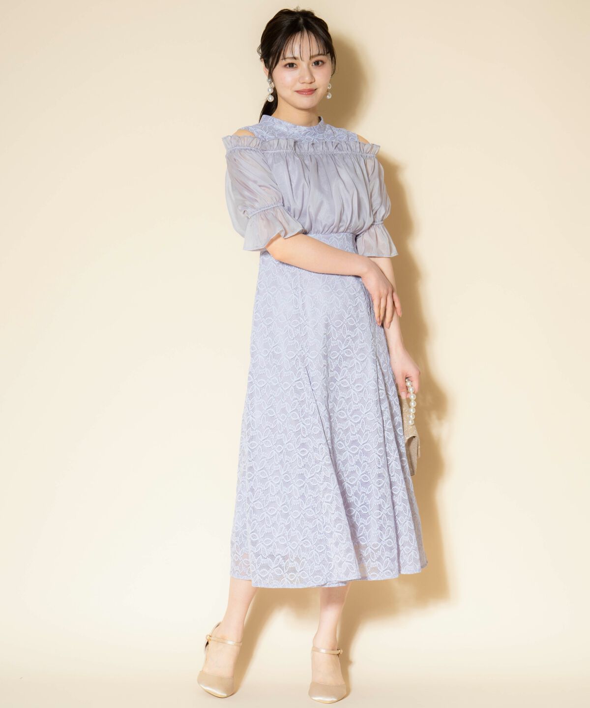 WILLSELECTION「オフショルレースドレス」|ドレス|