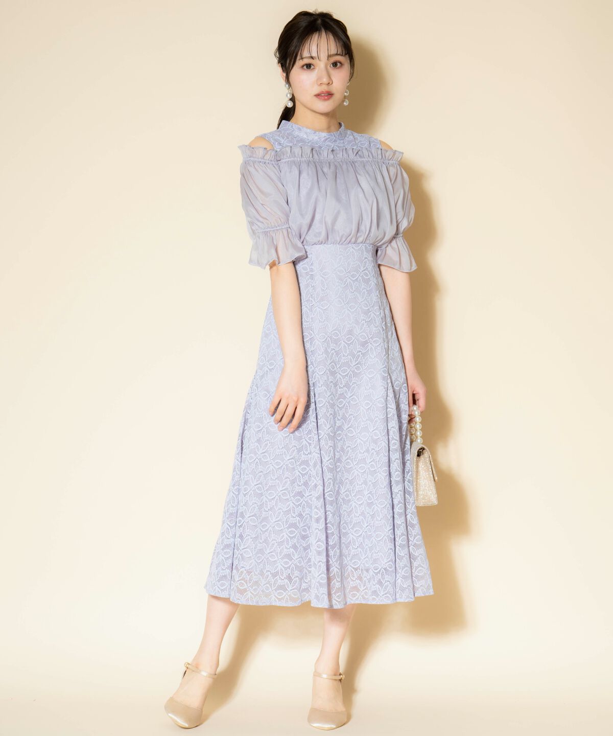 WILLSELECTION「オフショルレースドレス」|ドレス|