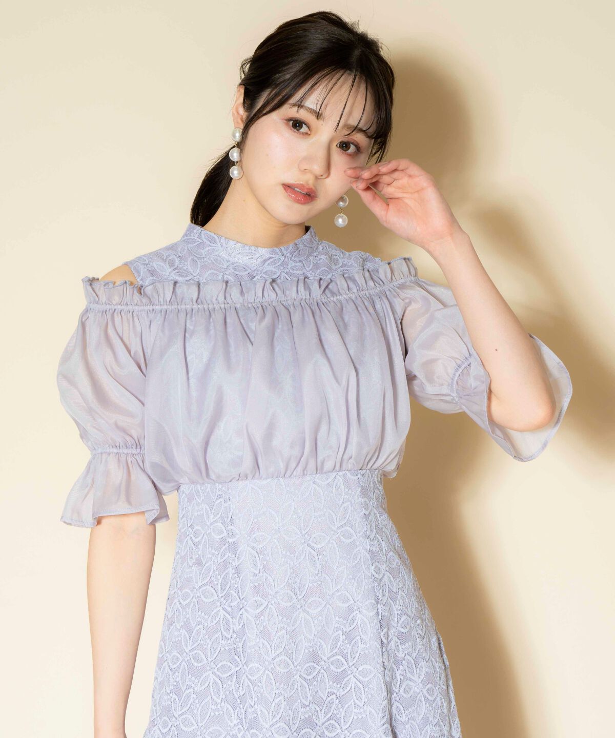 WILLSELECTION「オフショルレースドレス」|ドレス|