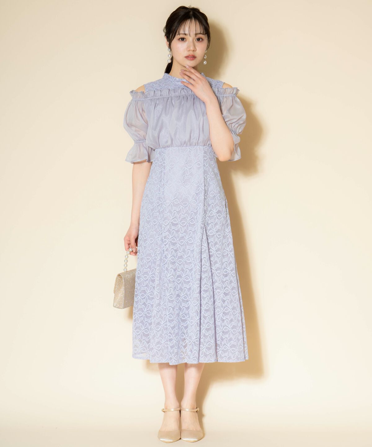 WILLSELECTION「オフショルレースドレス」|ドレス|