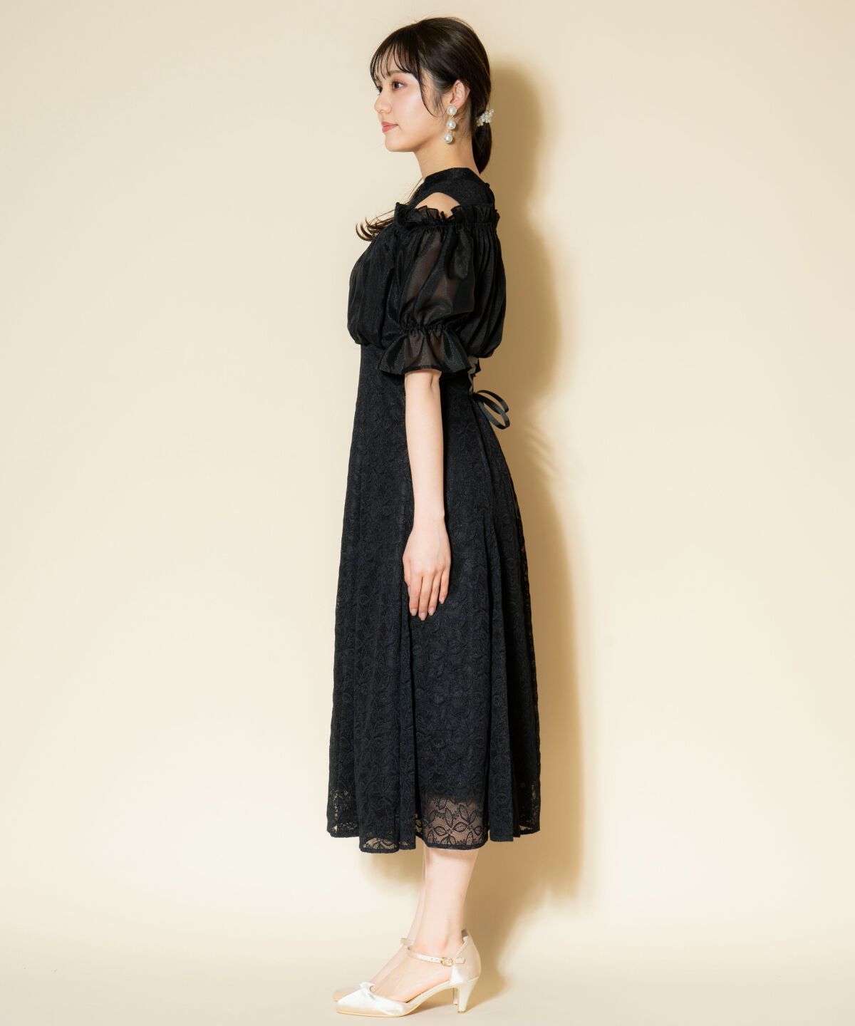 WILLSELECTION「オフショルレースドレス」|ドレス|