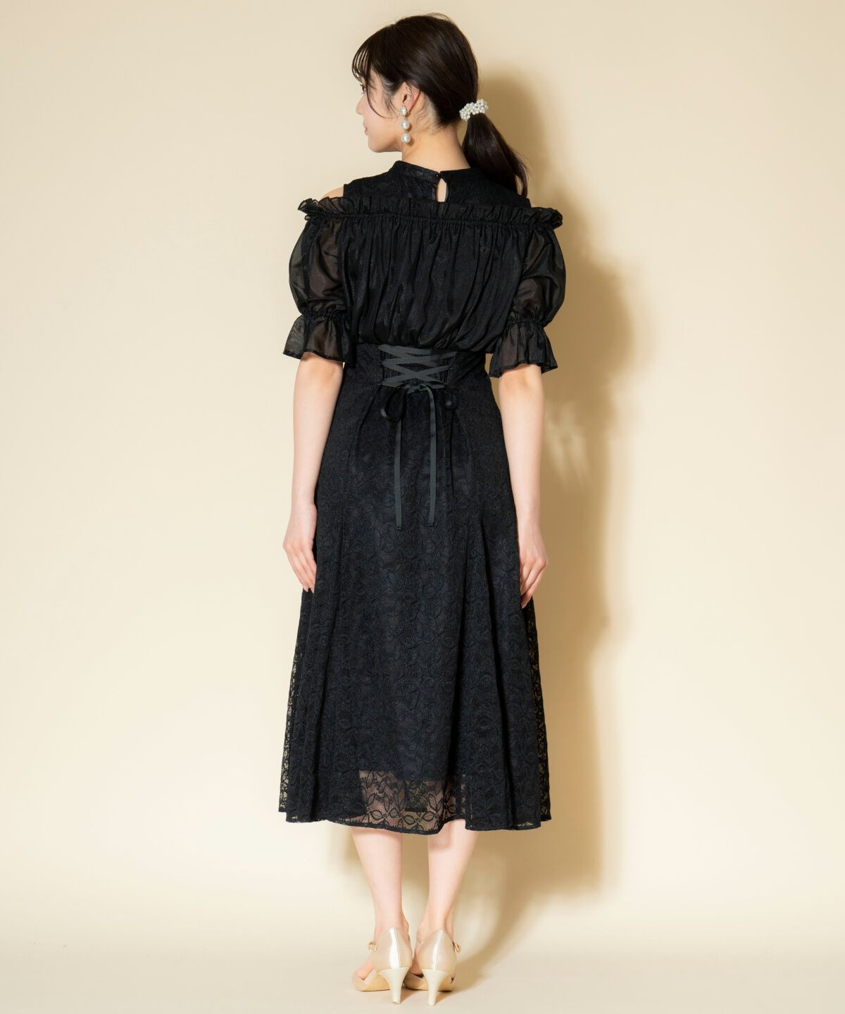 WILLSELECTION「オフショルレースドレス」|ドレス|