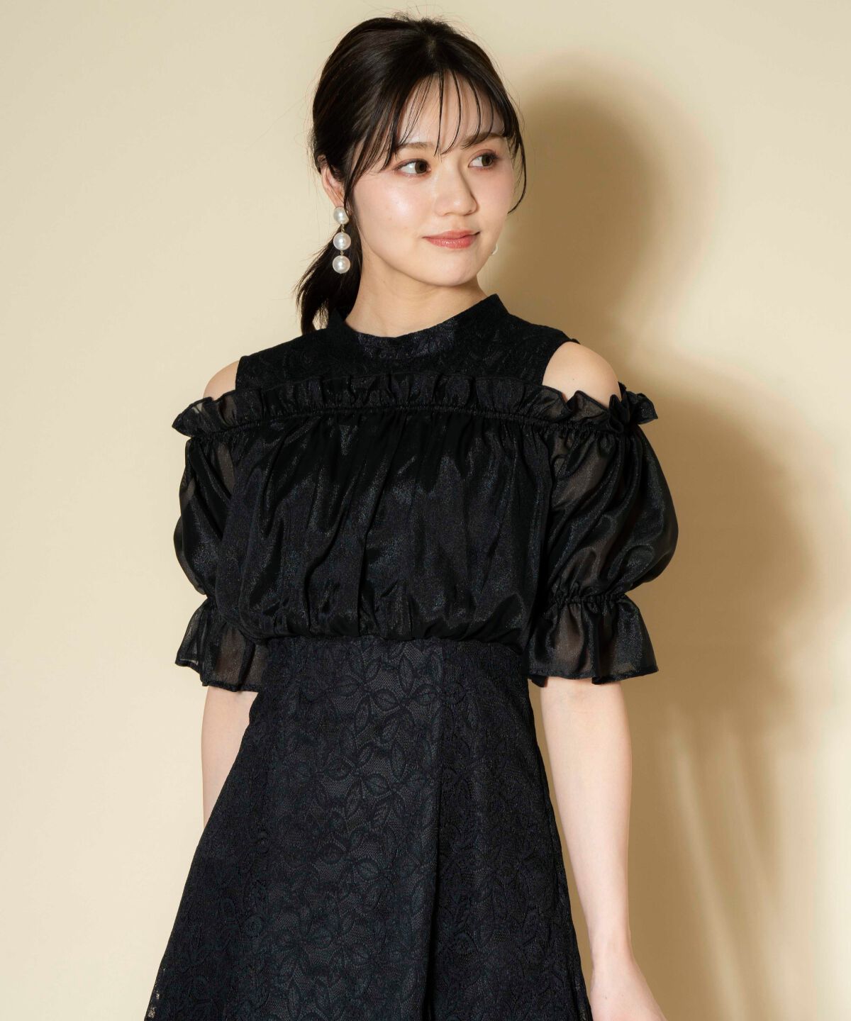 WILLSELECTION「オフショルレースドレス」|ドレス|