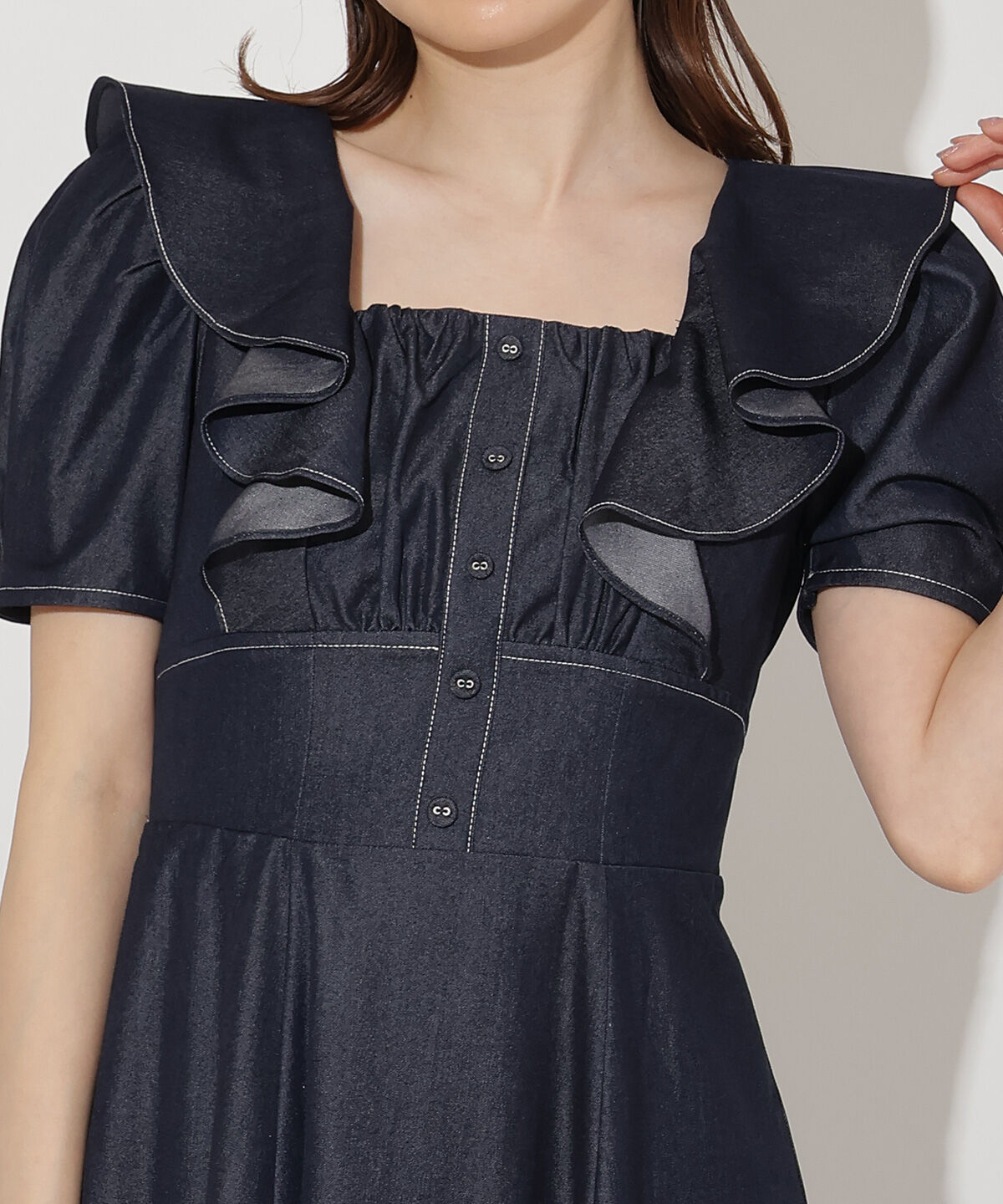 WILLSELECTION「バックリボンフリルワンピース」|ワンピース|