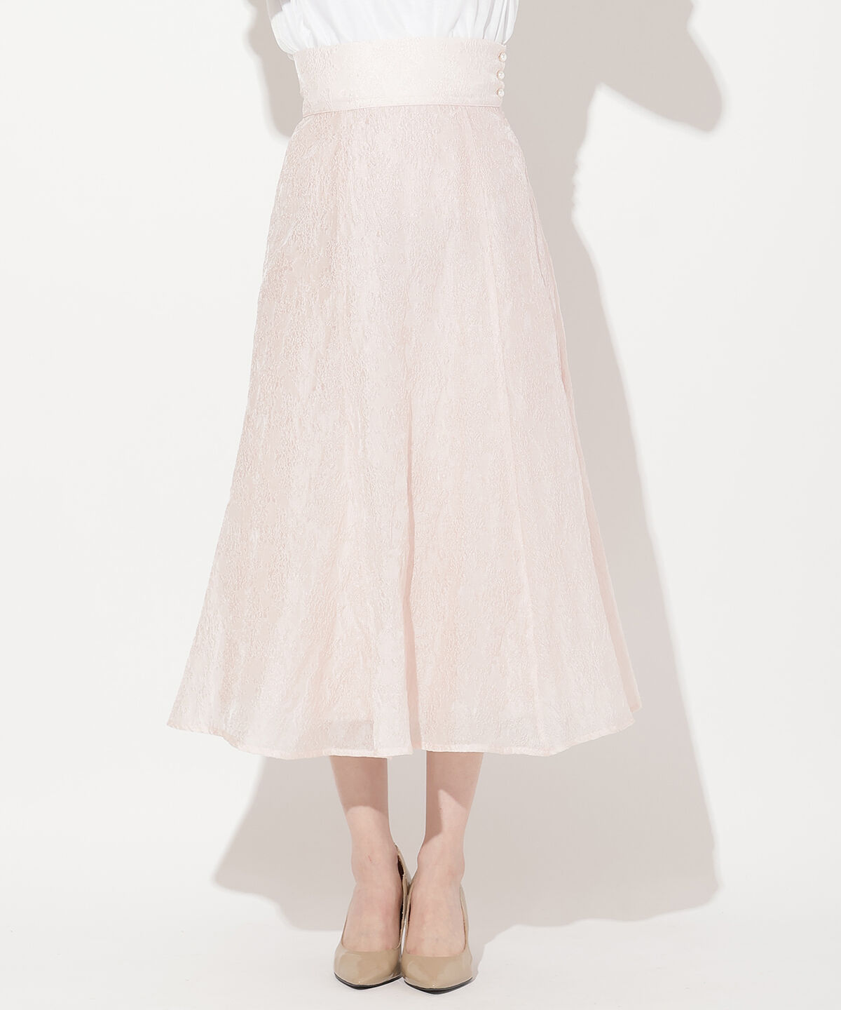 WILLSELECTION「エンボスジャガードフレアスカート」|フレア|